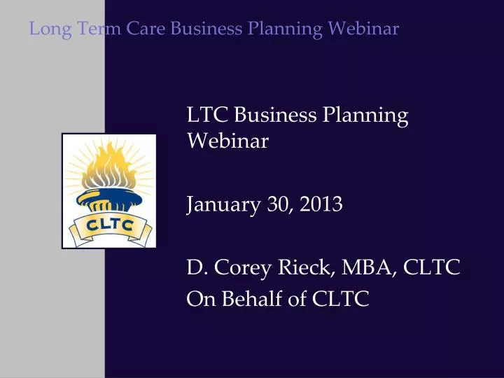 long term care business planning webinar