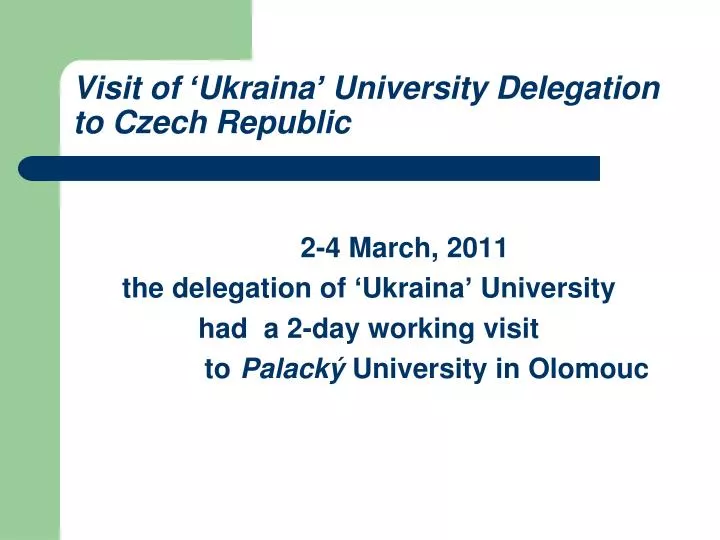 visit of ukraina university delegation to czech republic