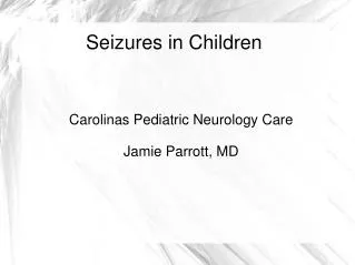 Seizures in Children