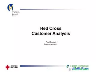 Red Cross Customer Analysis Final Report December 2002