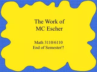 The Work of MC Escher