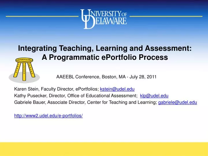 integrating teaching learning and assessment a programmatic eportfolio process