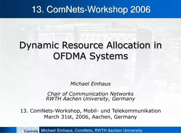dynamic resource allocation in ofdma systems