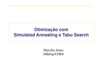 otimiza o com simulated annealing e tabu search