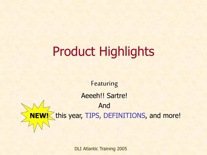 product highlights