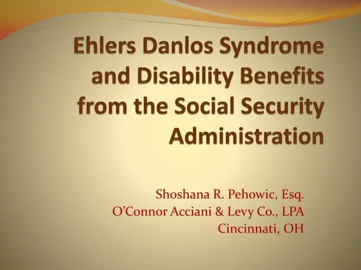 ehlers danlos syndrome and disability benefits from the social security administration