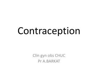 c ontraception