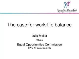 The case for work-life balance