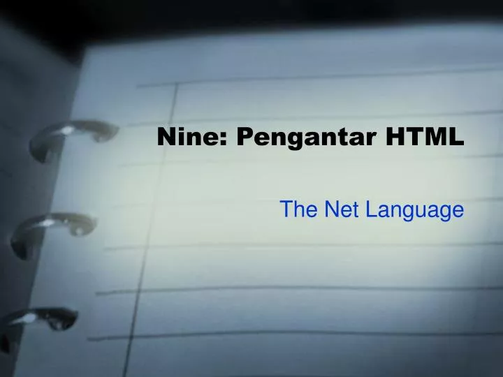 nine pengantar html