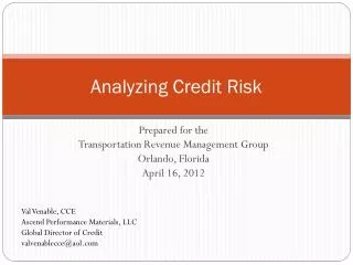 Analyzing Credit Risk