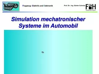 simulation mechatronischer systeme im automobil