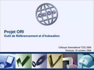 projet ori outil de r f rencement et d indexation