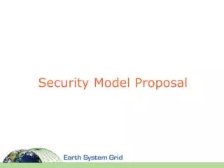 Security Model Proposal
