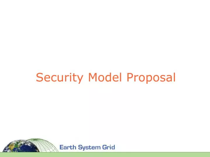 security model proposal