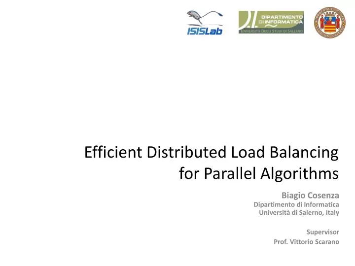 efficient distributed load balancing for parallel algorithms