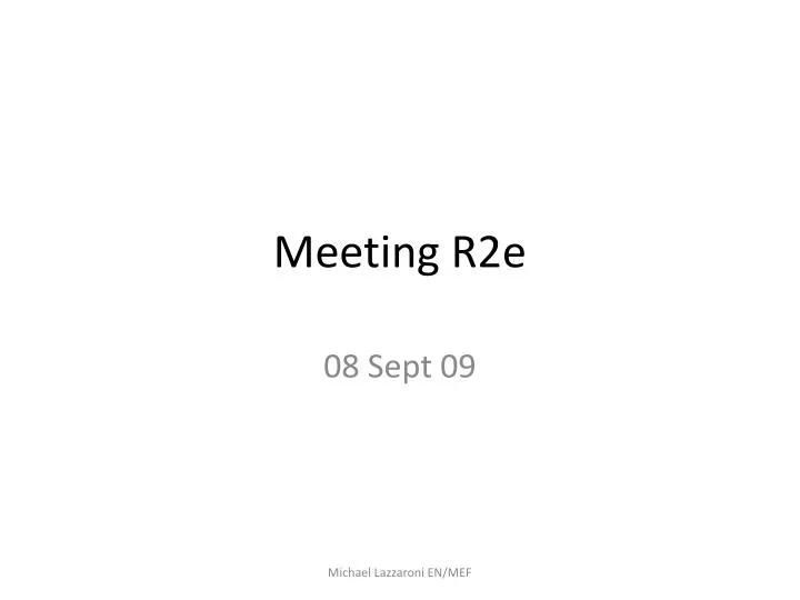 meeting r2e