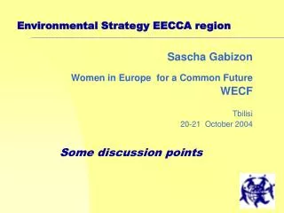 Environmental Strategy EECCA region