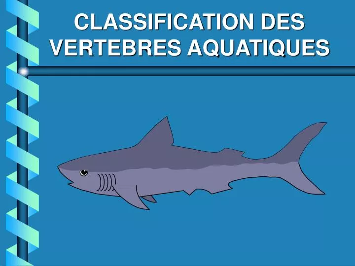 classification des vertebres aquatiques