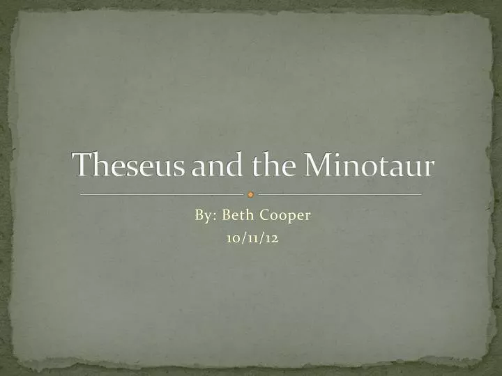 theseus and the minotaur