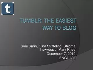 Tumblr : The Easiest Way to Blog