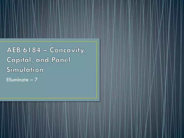 aeb 6184 concavity capital and panel simulation