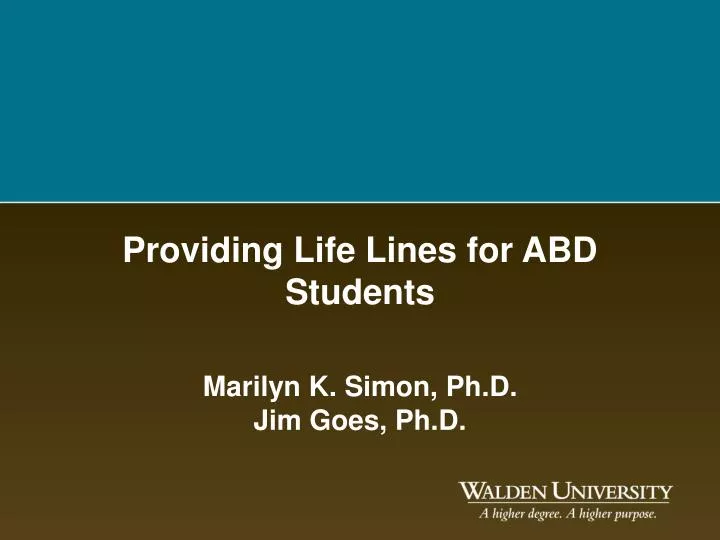 providing life lines for abd students