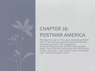 Chapter 26: Postwar America