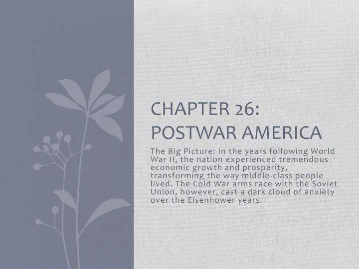 chapter 26 postwar america