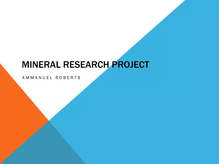 mineral research project