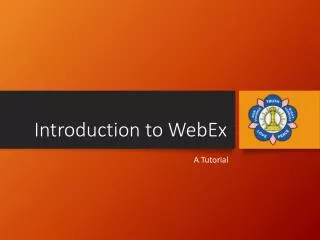 Introduction to WebEx