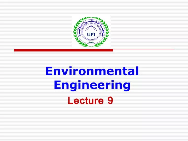 environmental engineering lecture 9
