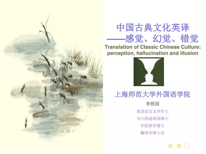 translation of classic chinese culture perception hallucination and illusion