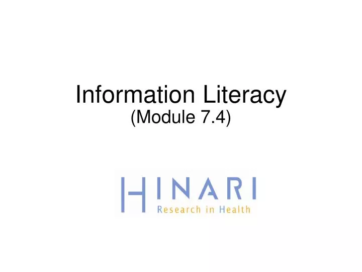 information literacy module 7 4