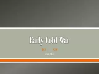 Early Cold War