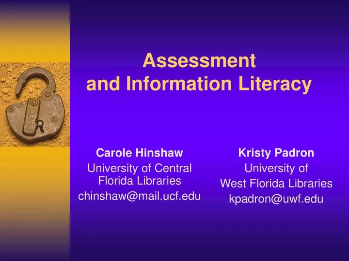 assessment and information literacy
