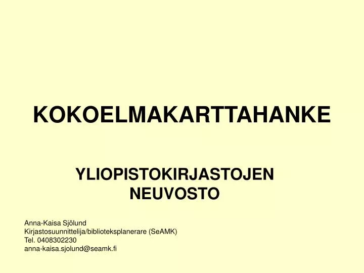 kokoelmakarttahanke