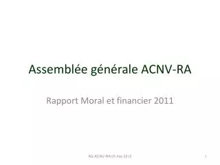 assembl e g n rale acnv ra