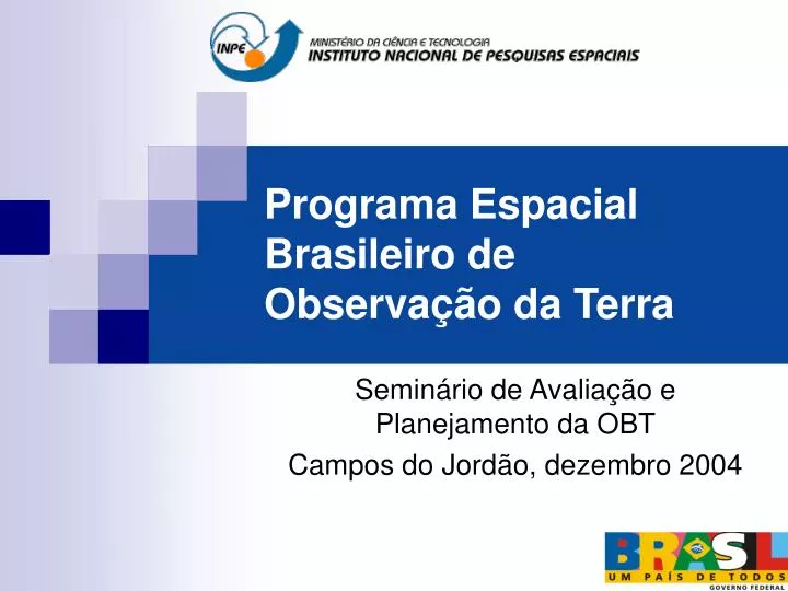 programa espacial brasileiro de observa o da terra