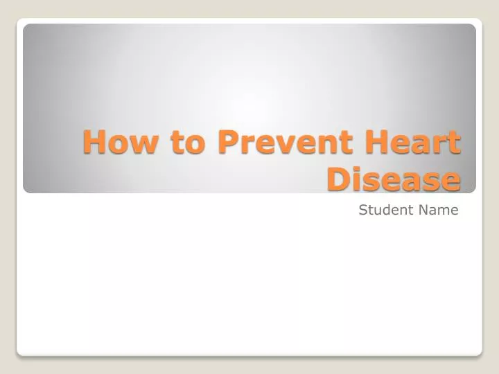 how to prevent heart disease