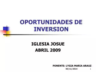 oportunidades de inversion