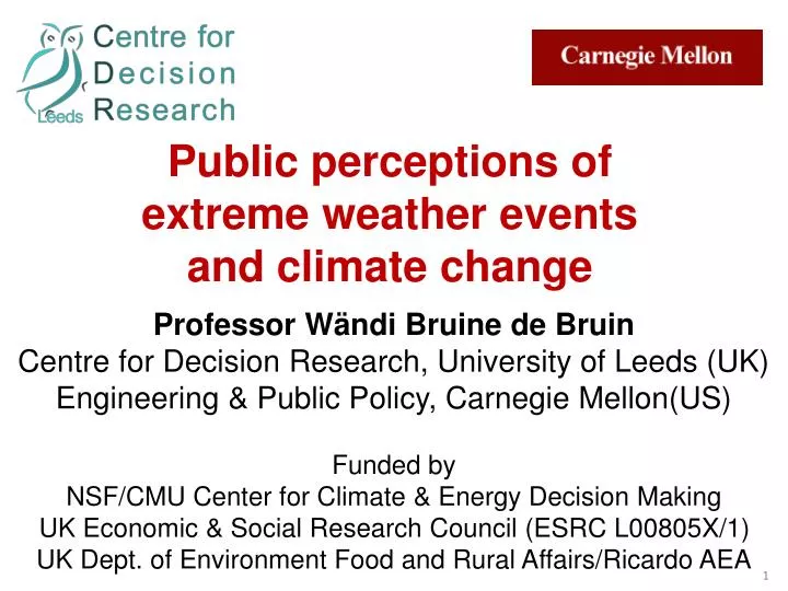 public perceptions of extreme weather events and climate change
