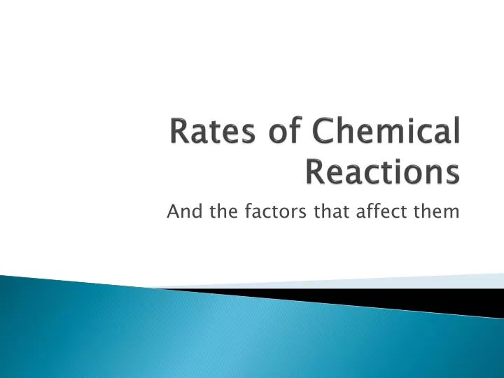 rates of chemical reactions