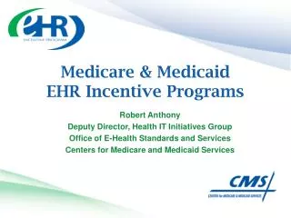 Medicare &amp; Medicaid EHR Incentive Programs