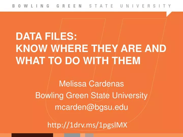 data files know where they are and what to do with them