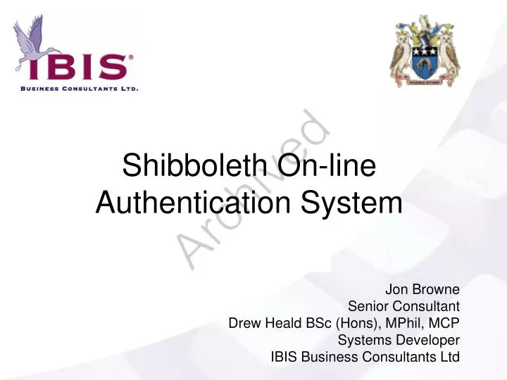 shibboleth on line authentication system