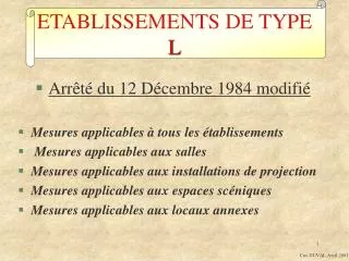 etablissements de type l