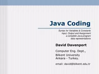 Java Coding