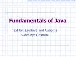 Fundamentals of Java - slide 1