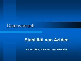 demoversuch