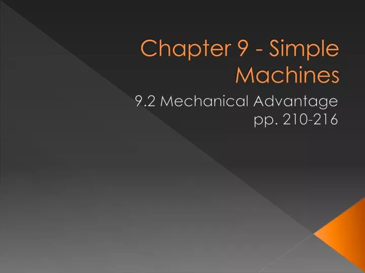 chapter 9 simple machines